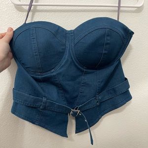 Denim crop top
